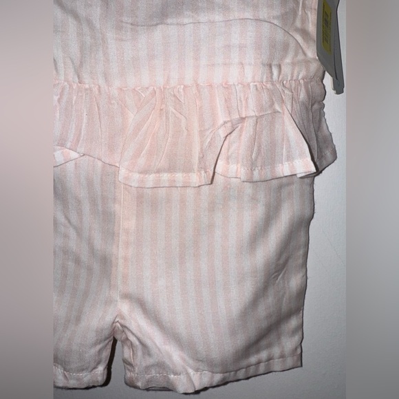 Edgehill Collection Girl’s Size 2T Pink White Striped Sleeveless Romper NWT - Picture 2 of 4